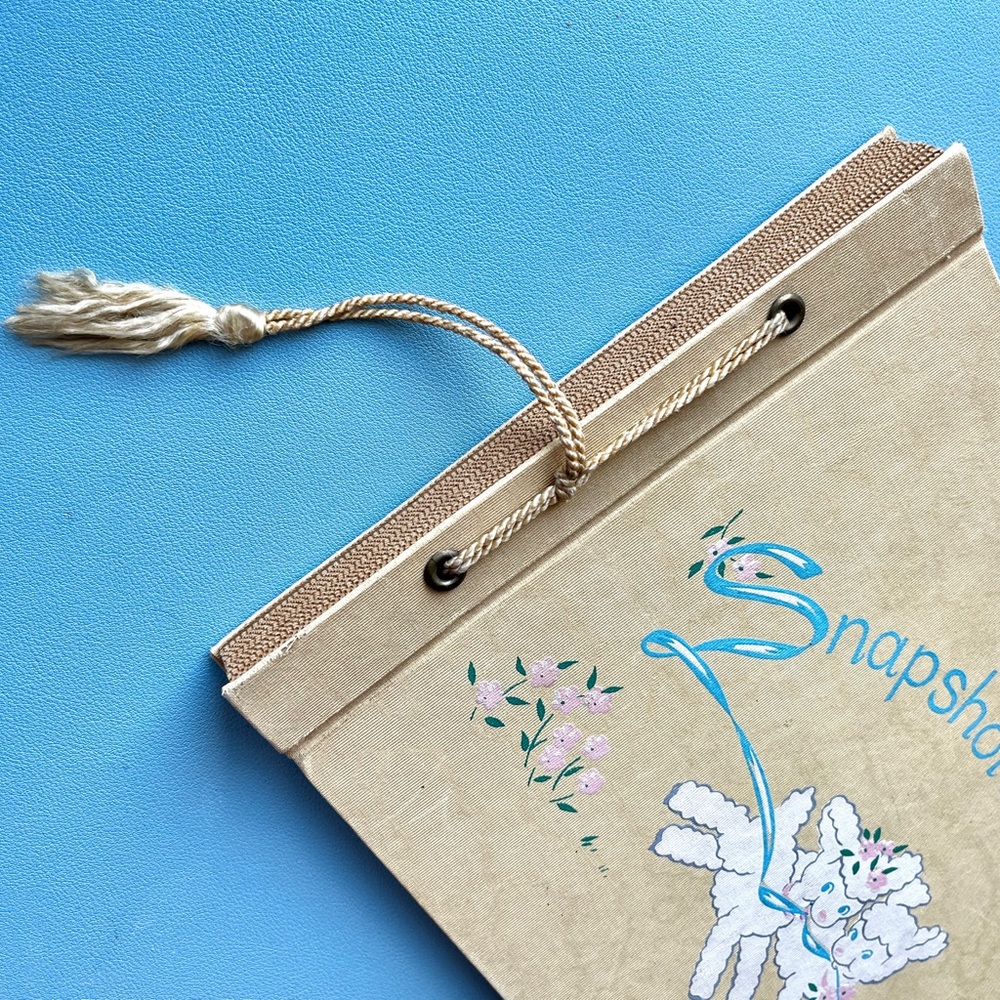 Vintage Photo Album Snapshots Baby Album Lamb Vintage Scrapbook Nursey Baby Gift - Picture 7 of 7